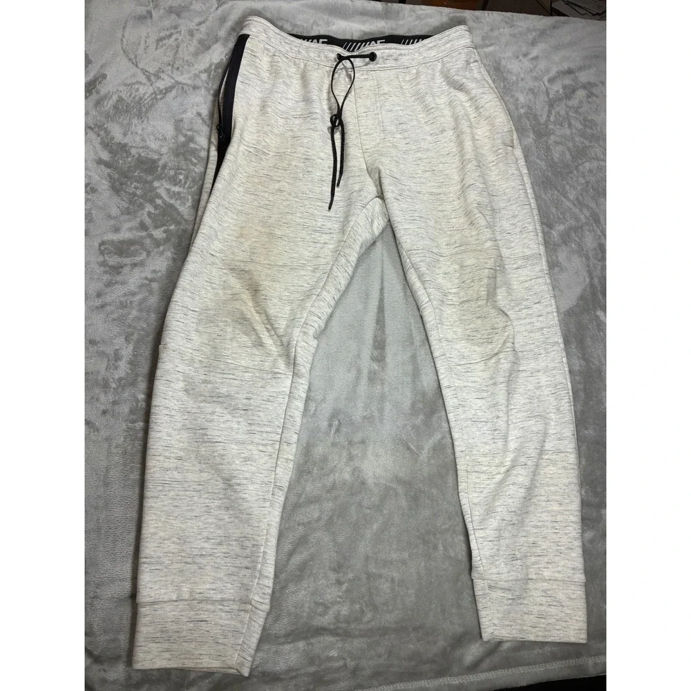 American Eagle Mens Active Flex Space Dye Jogger Pants Grey L Zip Pockets